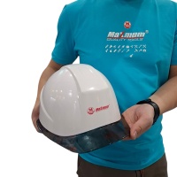 Каска защитная строительная, бело-черная оптом